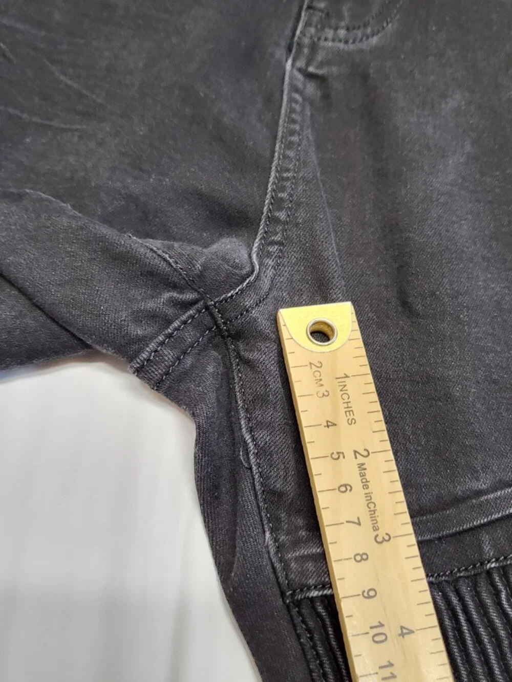 CDMG Moto Jeans Mens 44 X 34 (Tag 42X34) Stretch Slim Biker Streetwear Black